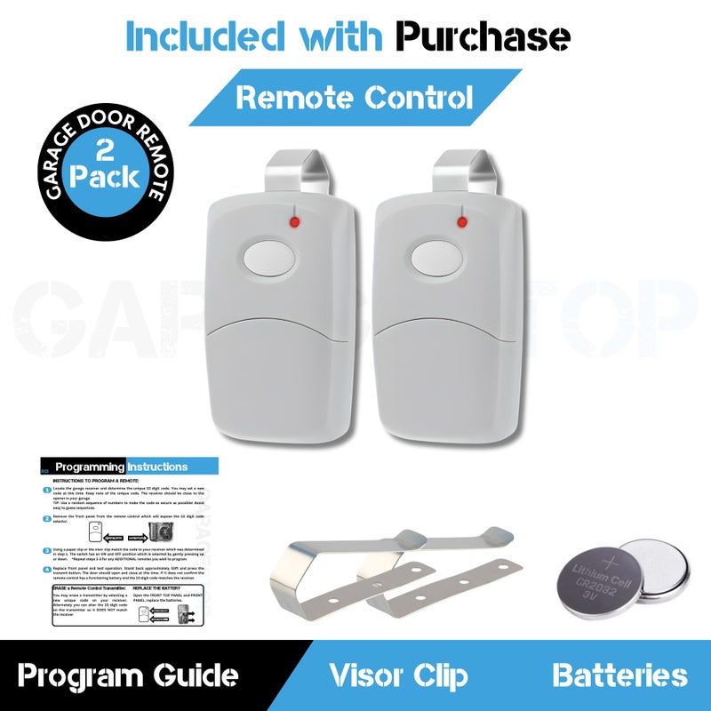 GARAGE STOP 2X for Multicode Linear 308911, 10 dip Switch Gate Opener Remote 300MHz, Multi Code Garage Door Opener Remote, Garage Clicker Replacement - Image 5